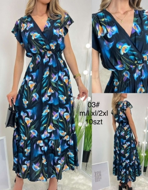 Sukienka damska na krótki rękaw (M-2XL) DH16326