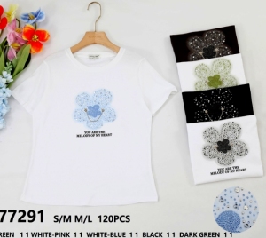 Bluzka damska na krótki rękaw (S/M-M/L) DH14850