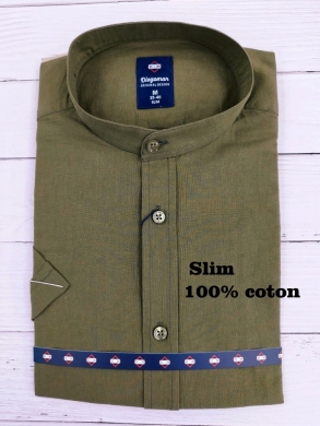 Koszule męskie na krótki rękaw SLIM - Tureckie (M-2XL) TP12147