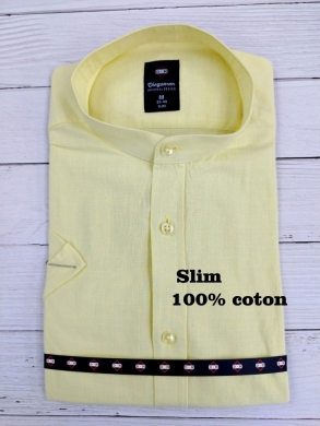 Koszule męskie na krótki rękaw SLIM - Tureckie (M-2XL) TP12138