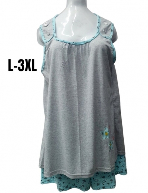 Piżama damska bez rękawów (L-3XL) TP8358