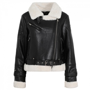 Kurtka damska skórzana jesienna (S-XL) NG1362