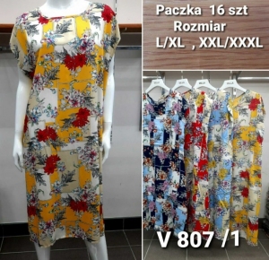 Sukienki damskie krótki rękaw (L/XL-2XL/3XL) TP16911