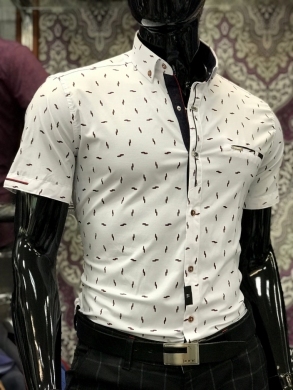 Koszule męskie na krótki rękaw - Tureckie (M-3XL) TP7300