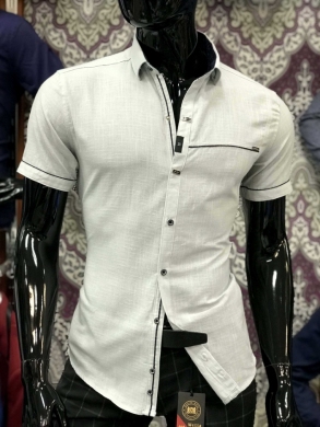 Koszule męskie na krótki rękaw - Tureckie (M-3XL) TP7308