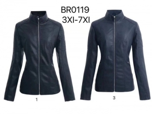 Kurtka damska skórzana jesienna (3XL-7XL) NG2513