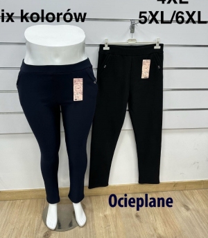 Spodnie materiałowe damskie ocieplane (2XL-6XL) DH3242