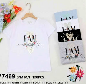 Bluzka damska na krótki rękaw (S/M-M/L) DH14853