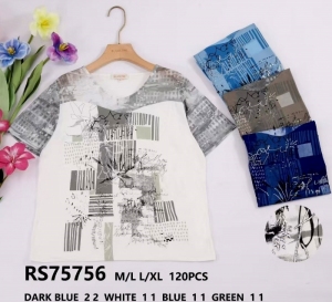 Bluzka damska na krótki rękaw (M/L-L/XL) DH14866