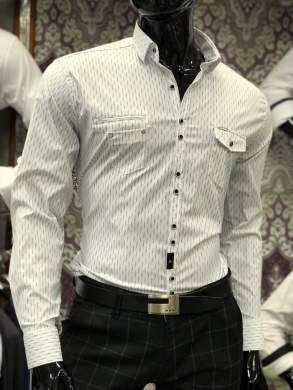 Koszule męskie na długi rękaw - Tureckie (M-3XL) TP7267