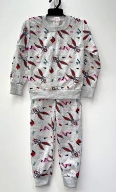 Piżama dziewczęca na długi rękaw (3-10) DN12529