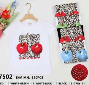 Bluzka damska na krótki rękaw (S/M-M/L) DH14833