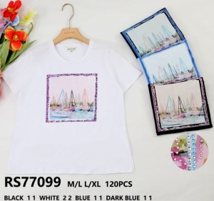 Bluzka damska na krótki rękaw (M/L-L/XL) DH14868
