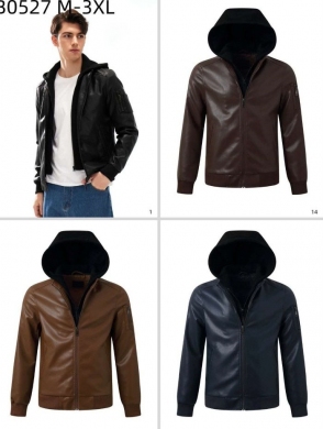 Kurtki skórzane męskie jesienne (M-3XL) NG2588
