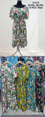 Sukienka damska na krótki rękaw (XL-4XL) DH17736