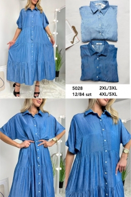 Sukienka damska na krótki rękaw (2XL-5XL) DH18111
