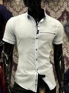 Koszule męskie na krótki rękaw - Tureckie (M-3XL) TP7301