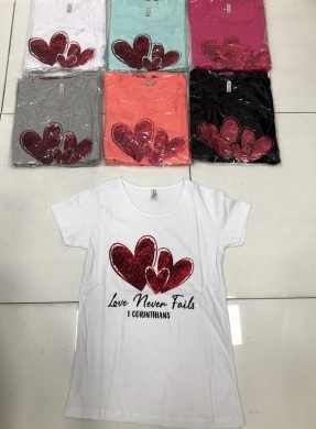 Bluzka damska na krótki rękaw - Turecka (M-XL) DH17576