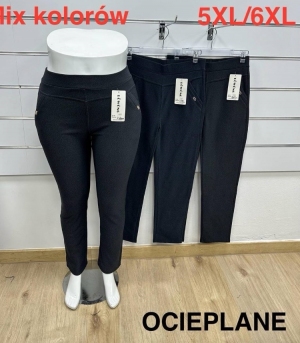 Spodnie materiałowe damskie ocieplane (2XL-6XL) DH3272