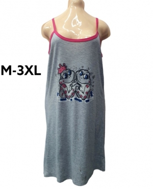 Koszula nocna damska bez rękawów (M-3XL) TP8342