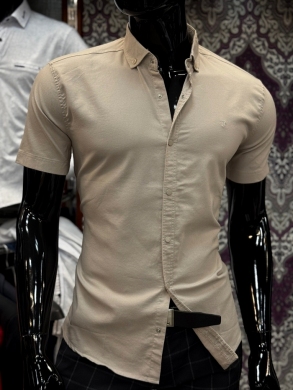 Koszule męskie na krótki rękaw SLIM - Tureckie (M-3XL) DH14768