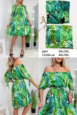 Sukienka damska na krótki rękaw (2XL-5XL) DH18110