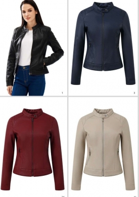Kurtka damska skórzana jesienna (S-2XL) NG2519