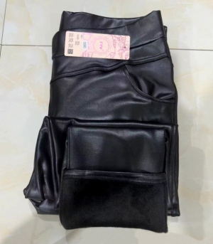 Spodnie z eko-skóry damskie ocieplane (5XL-9XL) DN15909