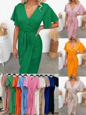 Sukienki damskie krótki rękaw -Włoskie (Standard) TP14101