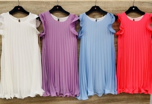 Sukienki dziewczęce krótki rękaw (4-14 lat) TP12350
