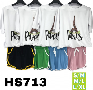 Komplet damski na krótki rękaw (S-XL) DH15553
