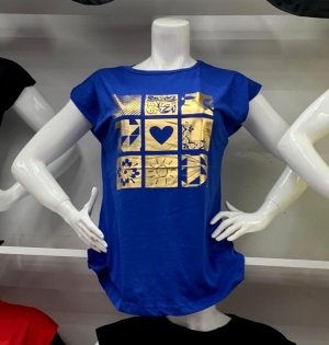 Bluzka damska na krótki rękaw - Turecka (M-XL) TP10390