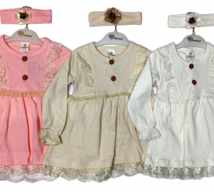 Sukienki niemowlęce na długi rękaw (3-12) DN21199