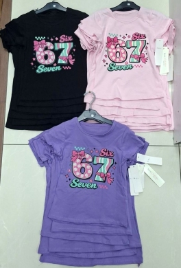 Bluzki dziewczęce na krótki rękaw (4-14 lat) SAM503