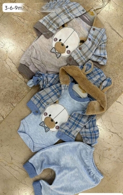 Komplet chłopięce - 3 częściowe (3-9M) DH8056