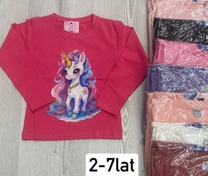 Bluzki dziewczęce na długi rękaw (2-7lat) NG462