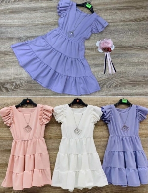 Sukienki dziewczęce krótki rękaw (4-14 lat) TP12336