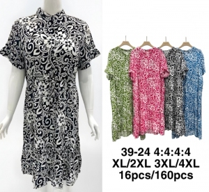 Sukienka damska na krótki rękaw (XL-4XL) DH17738