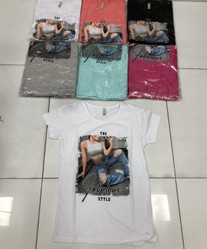 Bluzka damska na krótki rękaw - Turecka (M-XL) DH17579