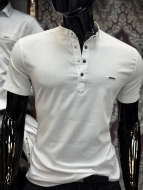 Koszule męskie na krótki rękaw SLIM - Tureckie (M-3XL) DH14757