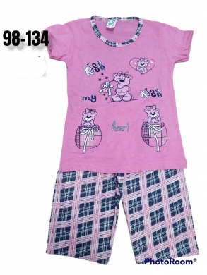 Piżama dziewczęca na krótki rękaw (98-134) TP8379
