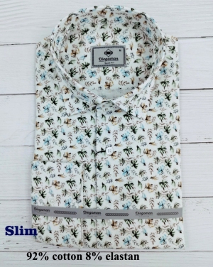 Koszule męskie na długi rękaw SLIM - Tureckie (M-3XL) TP12079