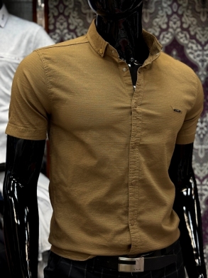 Koszule męskie na krótki rękaw SLIM - Tureckie (M-3XL) DH14760