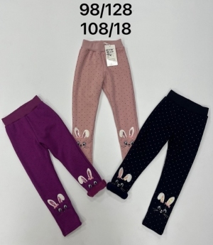 Legginsy dziewczęce ocieplane (98-128) NG4041