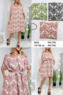 Sukienka damska na krótki rękaw (2XL-5XL) DH18108