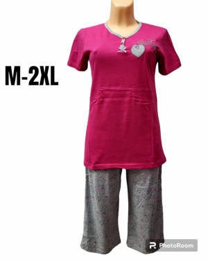 Piżama damska na krótki rękaw (M-2XL) TP4812