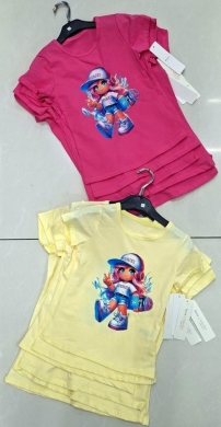 Bluzki dziewczęce na krótki rękaw (4-14 lat) SAM504