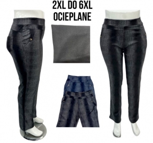 Spodnie z eko-skóry damskie ocieplane (2XL-6XL) DN16113