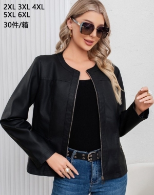 Kurtka damska skórzana jesienna (2XL-6XL) NG2811