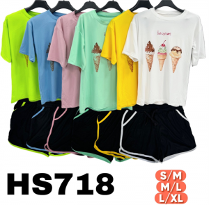 Komplet damski na krótki rękaw (S-XL) DH15600